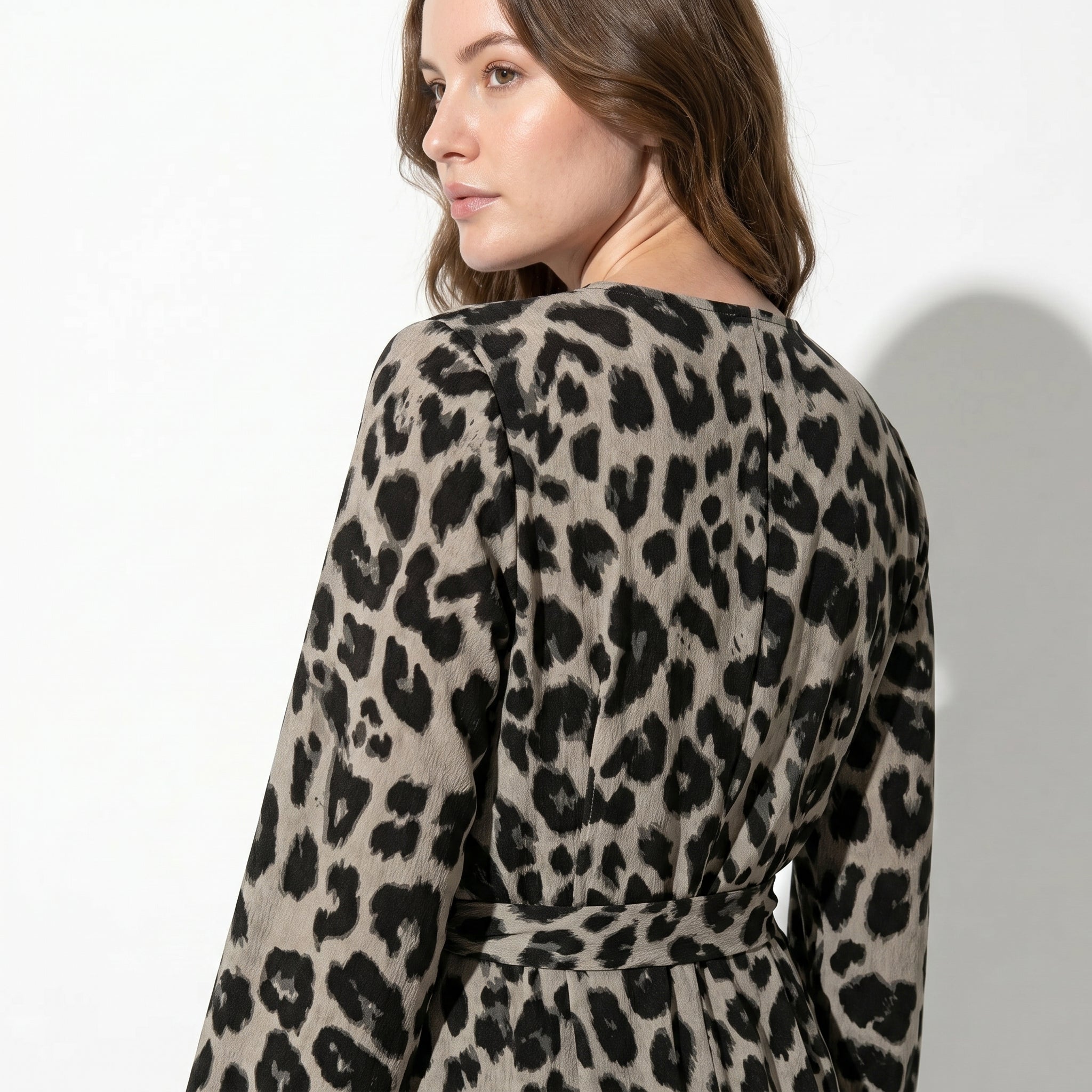 Diana – Women's Casual Wrap Printed Maxi Dress - Maxi Dress - Black - Davies & Cooper