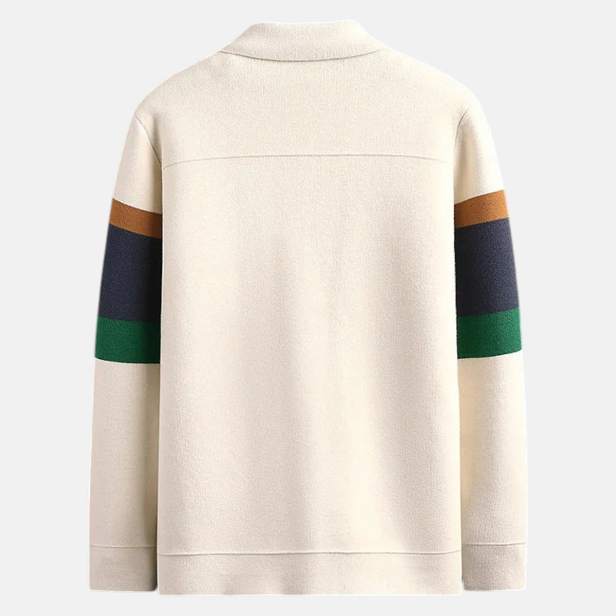 Elias – Men's Cardigan with Double Front Pockets and Button Closure - Cardigans - White - Davies & Cooper
