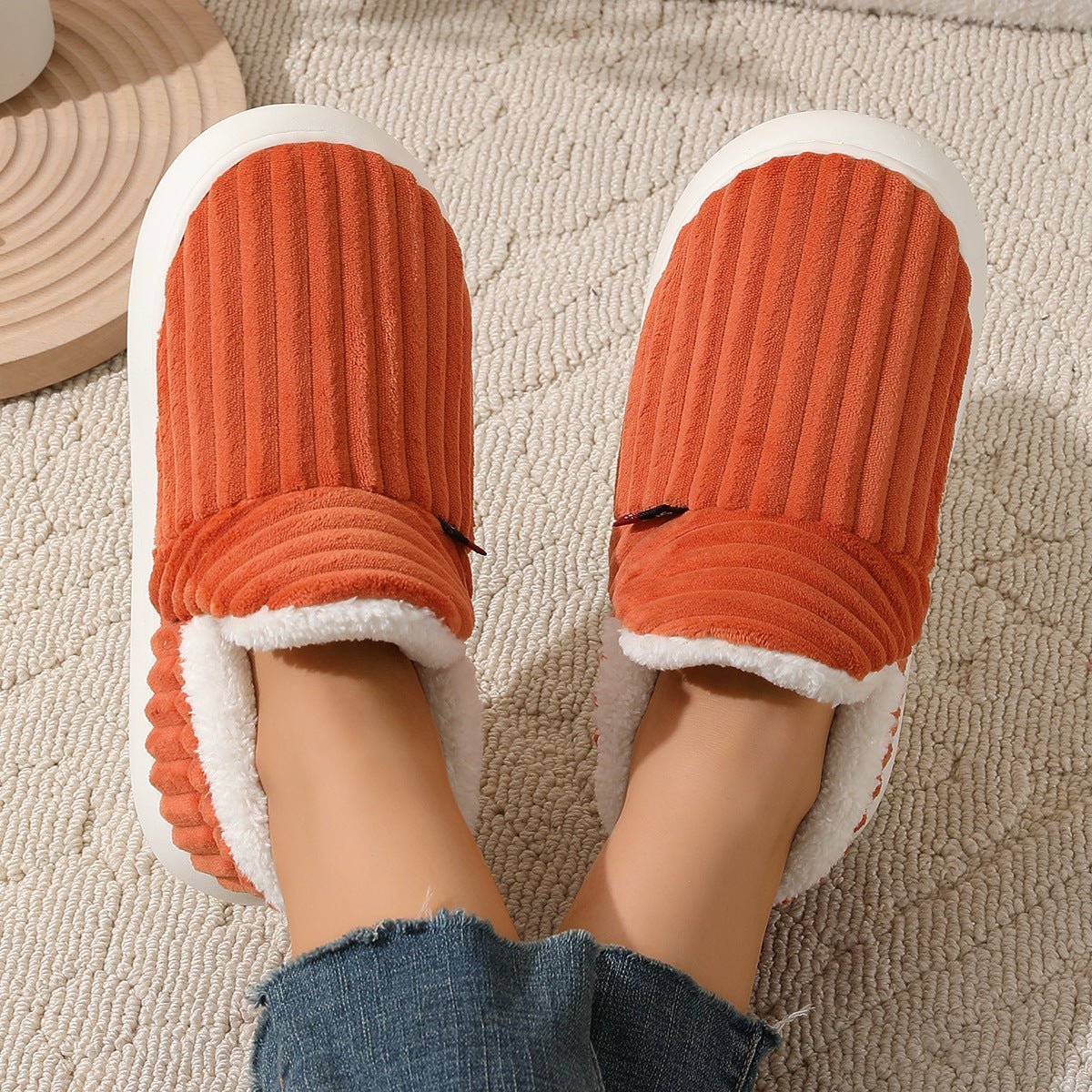 Elke – Non-Slip Plush House Slippers - Slippers - Pink - Davies & Cooper