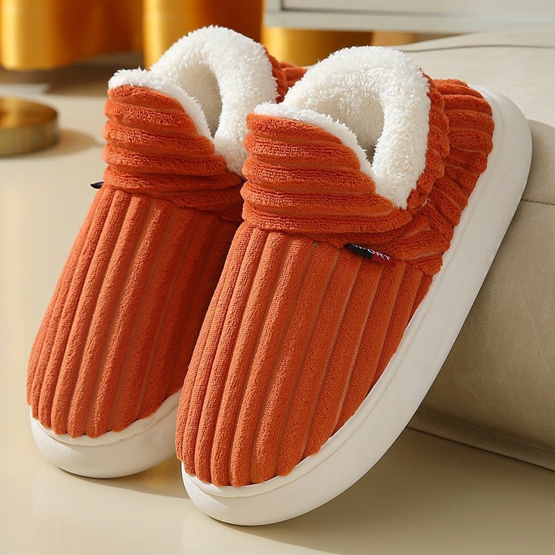 Elke – Non-Slip Plush House Slippers - Slippers - Orange - Davies & Cooper