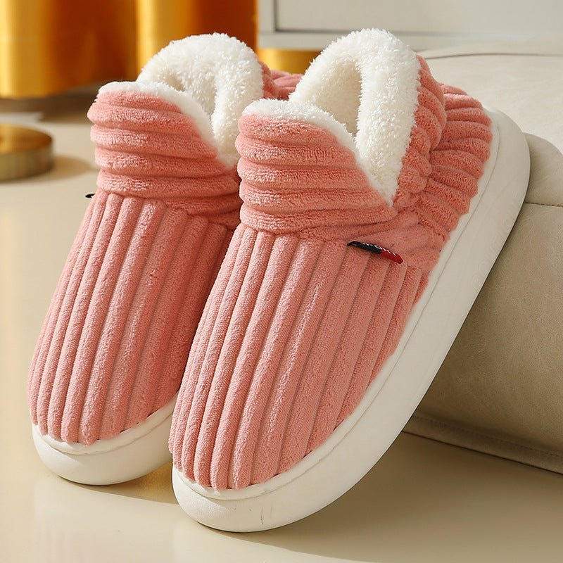 Elke – Non-Slip Plush House Slippers - Slippers - Pink - Davies & Cooper