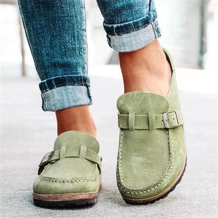 Alice - Women's Orthopaedic Slip-On Mules with Buckle Strap
