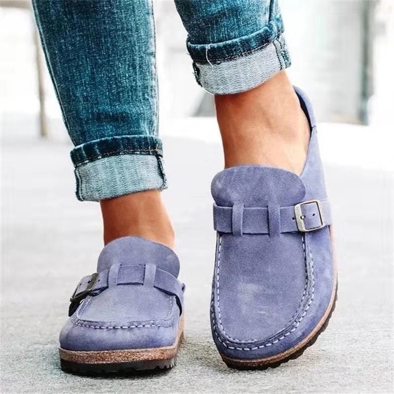 Alice - Women's Orthopaedic Slip-On Mules with Buckle Strap