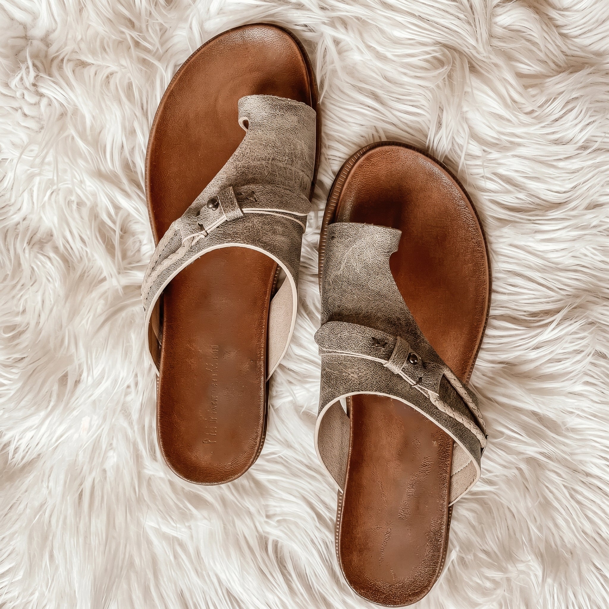 Fiona - Women's Orthopaedic Toe-Ring Flat Sandals - Sandals Women - Grey - Davies & Cooper