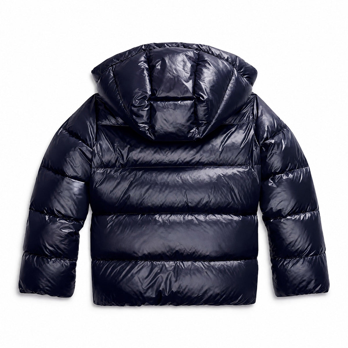 Fleur - Women's Quilted Hooded Puffer Jacket with Zip and Snap Closure - Puffer Jackets - Blue - Davies & Cooper