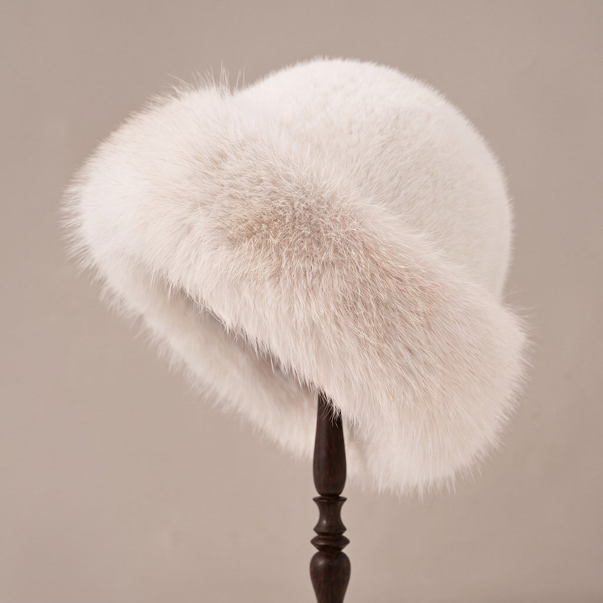 Isabelle - Women's Faux Fur Trim Bucket Hat with Ear Cover - Beanies - White - Davies & Cooper