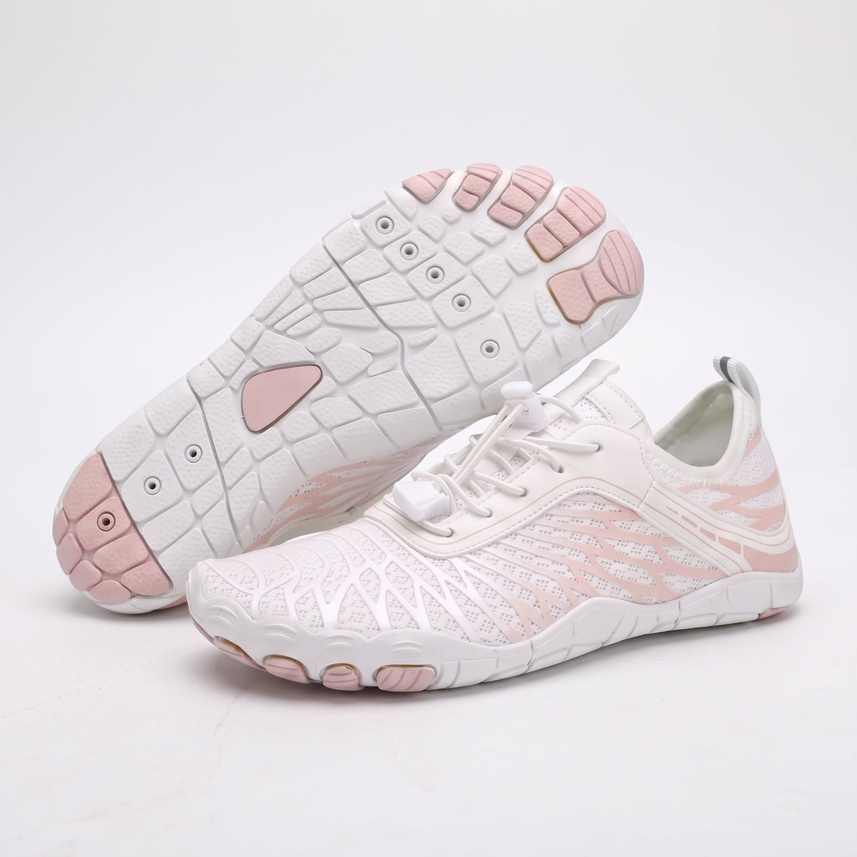 Isla - Women's Minimalist Lace-Up Barefoot Trainers with Flexible Sole - Sneakers - White - Davies & Cooper