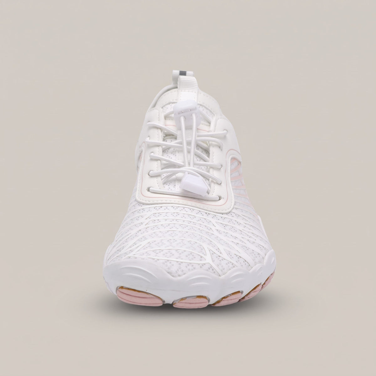 Isla - Women's Minimalist Lace-Up Barefoot Trainers with Flexible Sole - Sneakers - White - Davies & Cooper