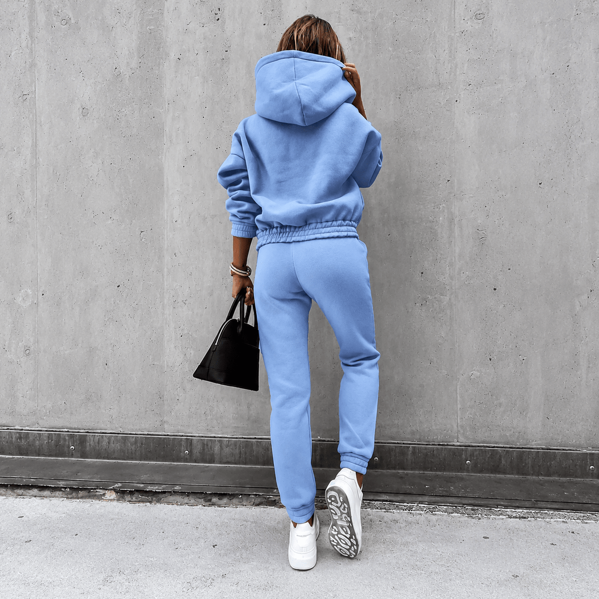 Isla - Women's Oversized Hoodie Sweatshirt and Jogger Set - Outfit Sets - Light Blue - Davies & Cooper