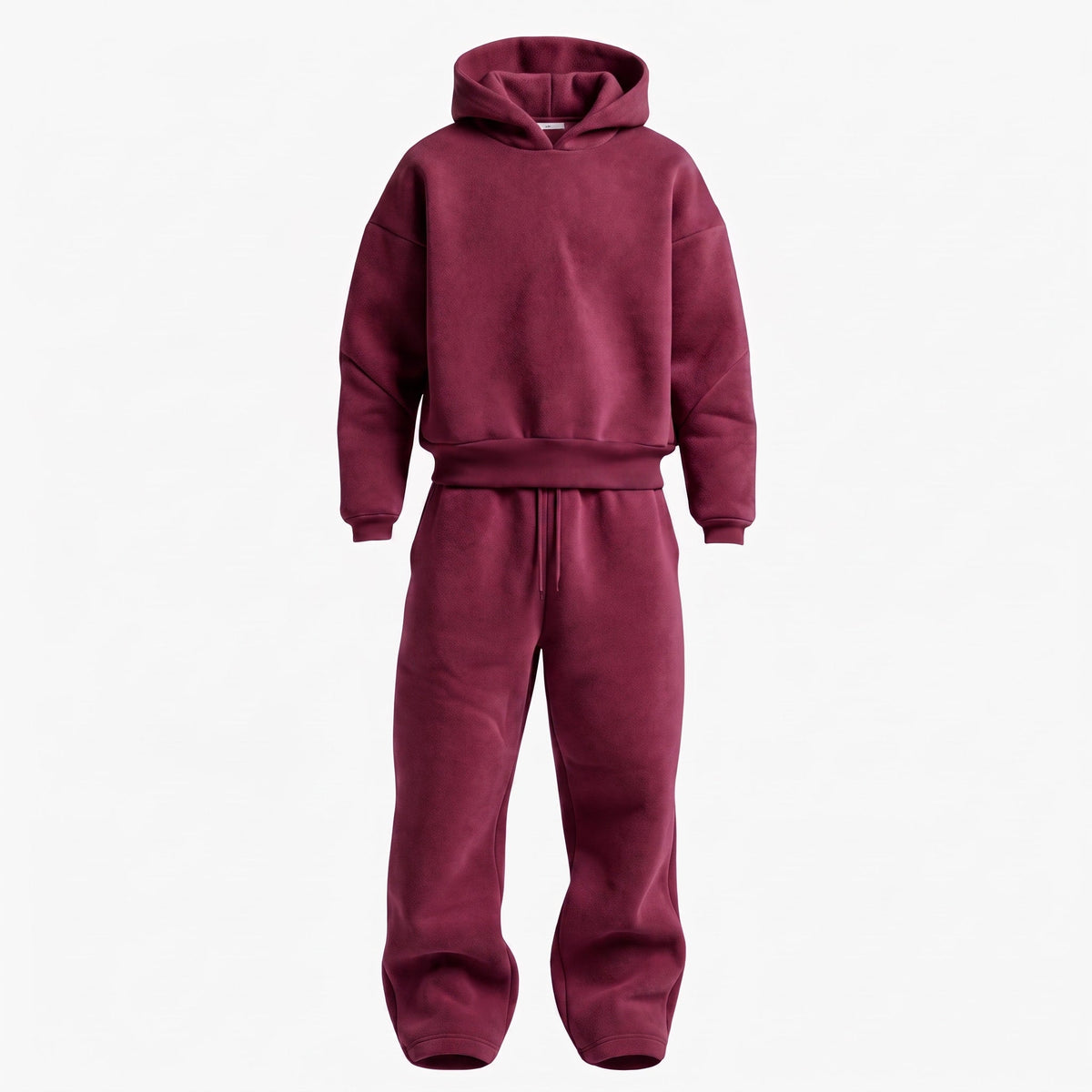 Jack - Men's Oversized Hooded Tracksuit Set with Drawstring Waist - Outfit Sets - Red - Davies & Cooper