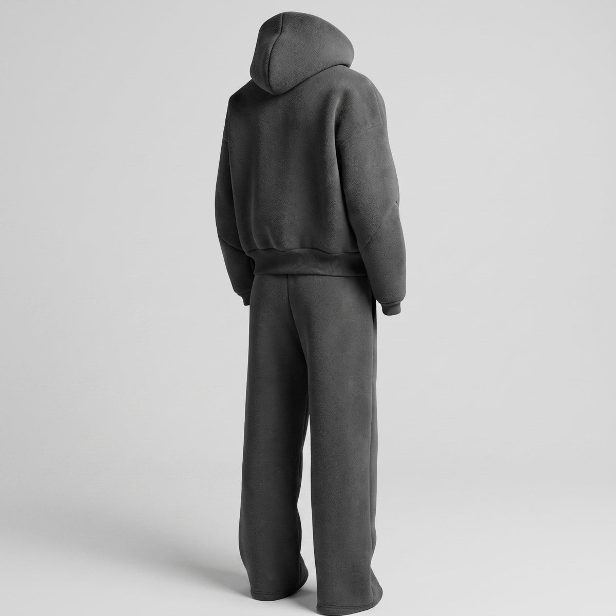 Jack - Men's Oversized Hooded Tracksuit Set with Drawstring Waist - Outfit Sets - Dark Grey - Davies & Cooper