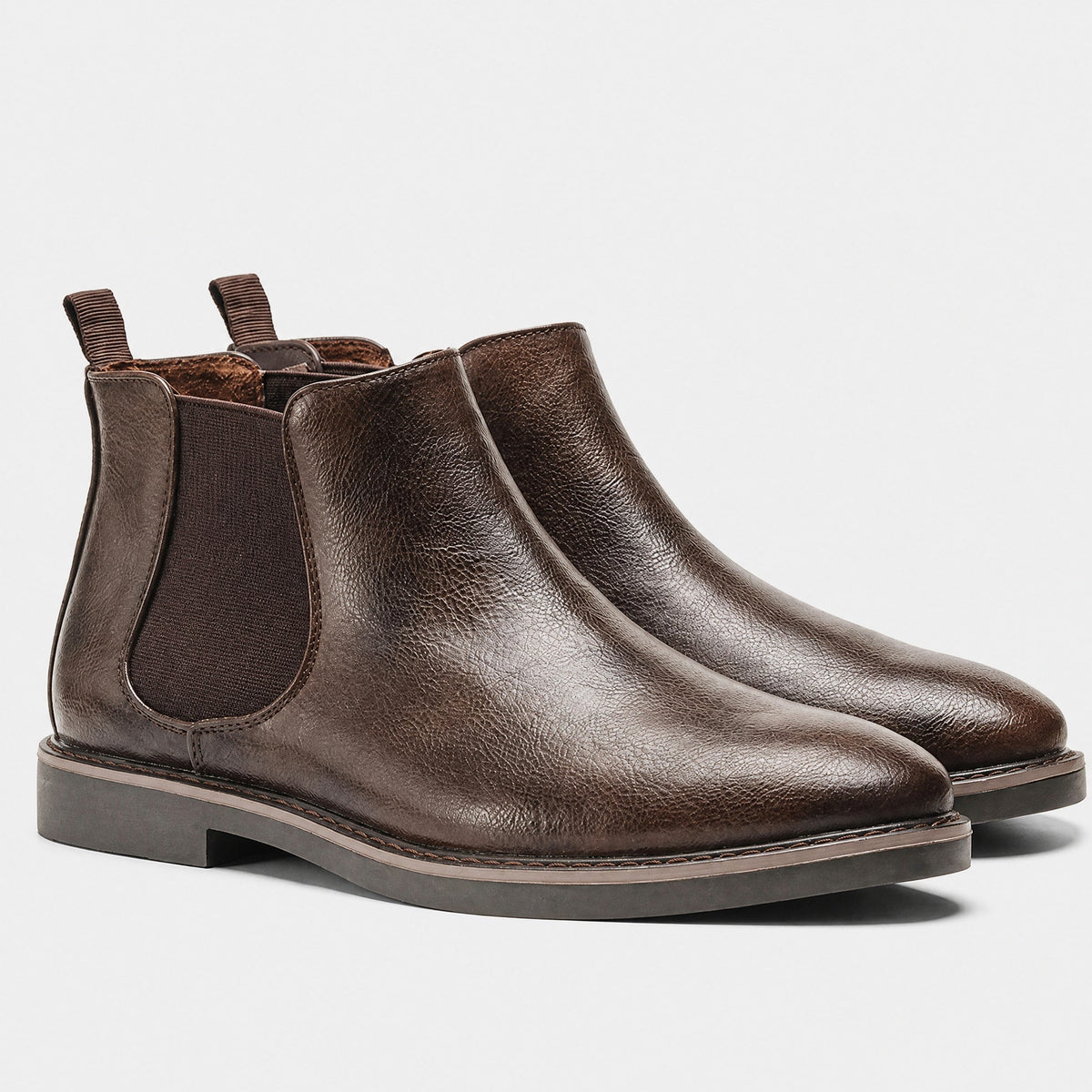 James - Men's Chelsea Boots with Pull Tab and Elastic Side Panel - Boots - Black - Davies & Cooper