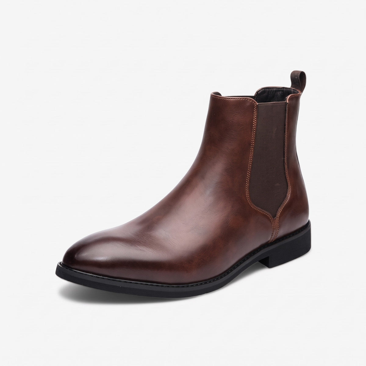 James - Men's Classic Chelsea Boots with Elastic Gusset - Boots - Brown - Davies & Cooper