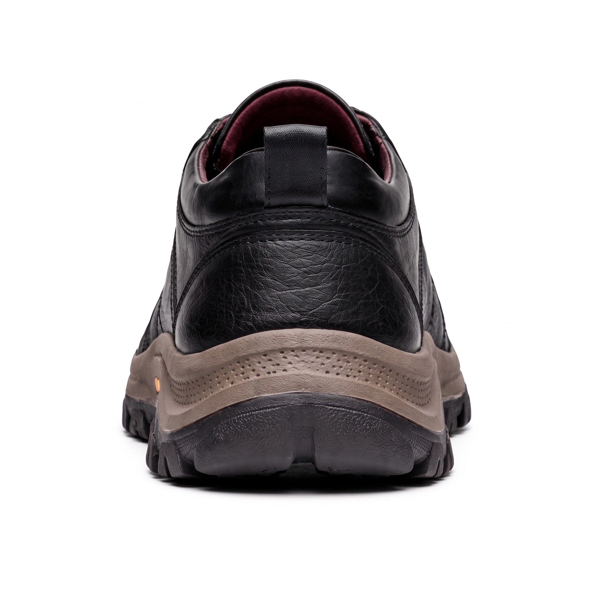 James - Men's Orthopaedic Lace-Up Leather-Look Trainers - Sneakers - Black - Davies & Cooper