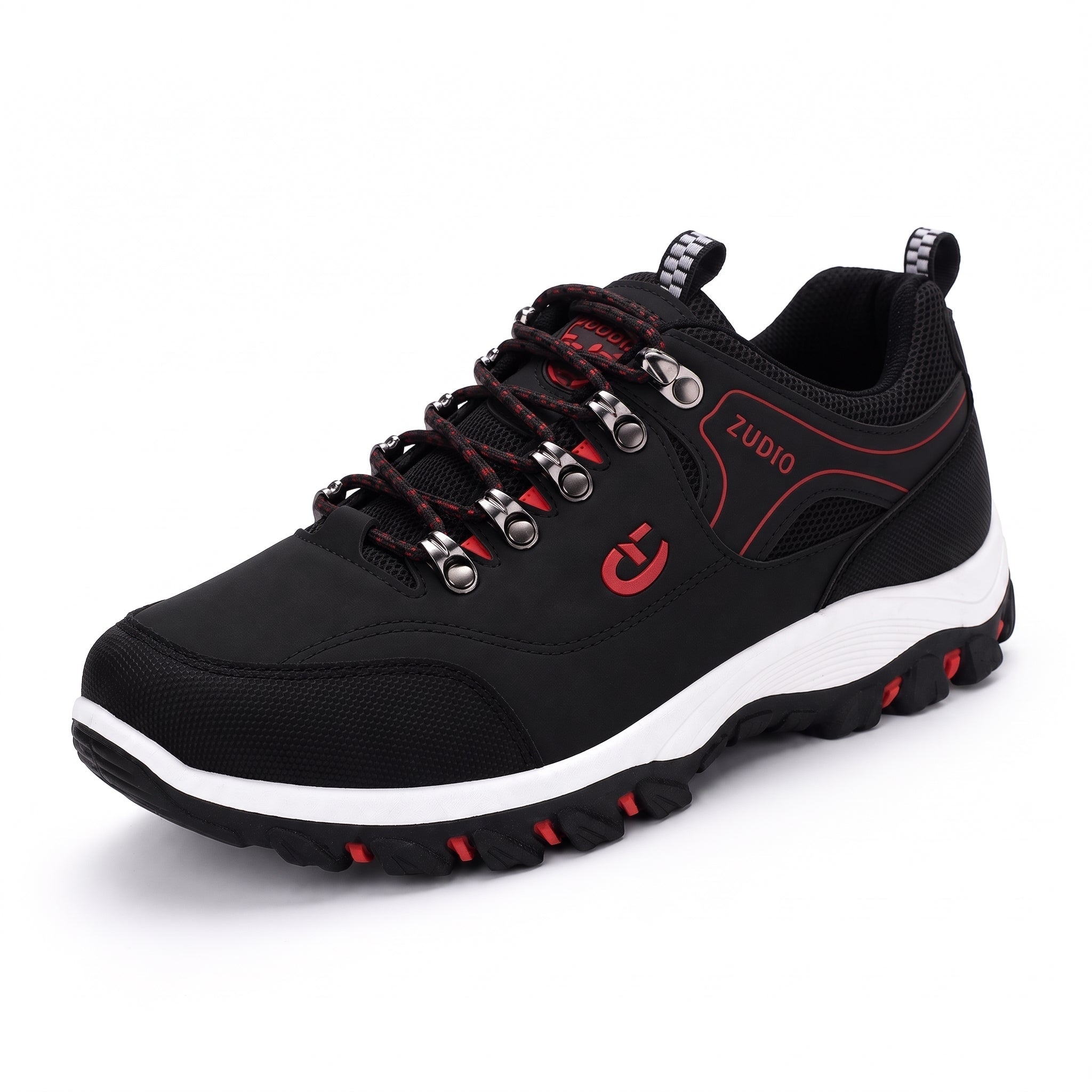 John - Men's Orthopaedic Lace-Up Hiking Shoes - Sneakers - Black - Davies & Cooper