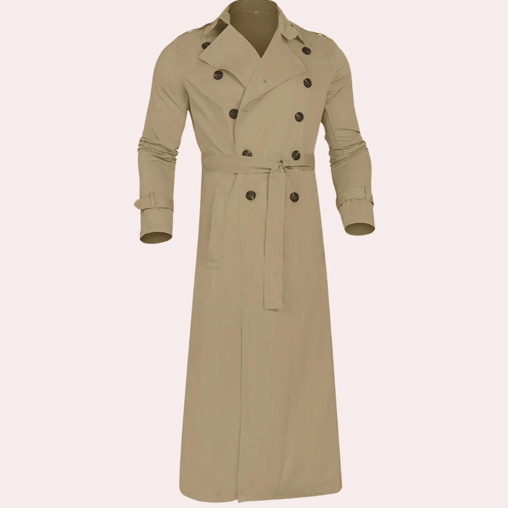 Jonas - Trench Coat for business outfit - Trench Coats - Khaki - Davies & Cooper