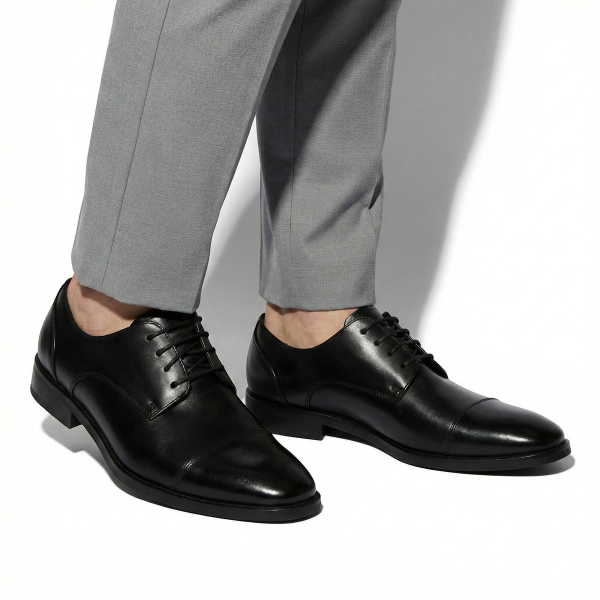 Joseph - Men's Oxford Shoes with Cushioned Comfort - Shoes - Black - Davies & Cooper
