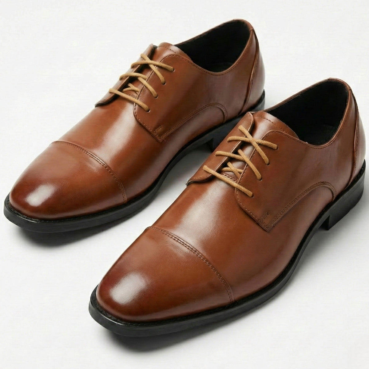 Joseph - Men's Oxford Shoes with Cushioned Comfort - Shoes - Brown - Davies & Cooper