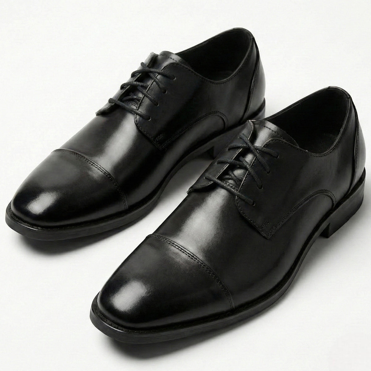 Joseph - Men's Oxford Shoes with Cushioned Comfort - Shoes - Black - Davies & Cooper