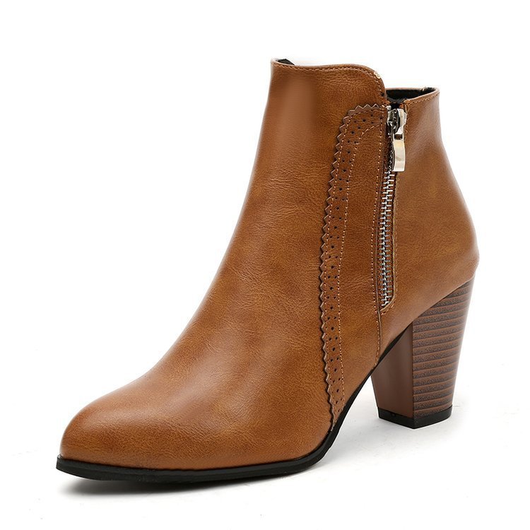 Lena – Elegant Ankle Boots - Boots - Brown - Davies & Cooper