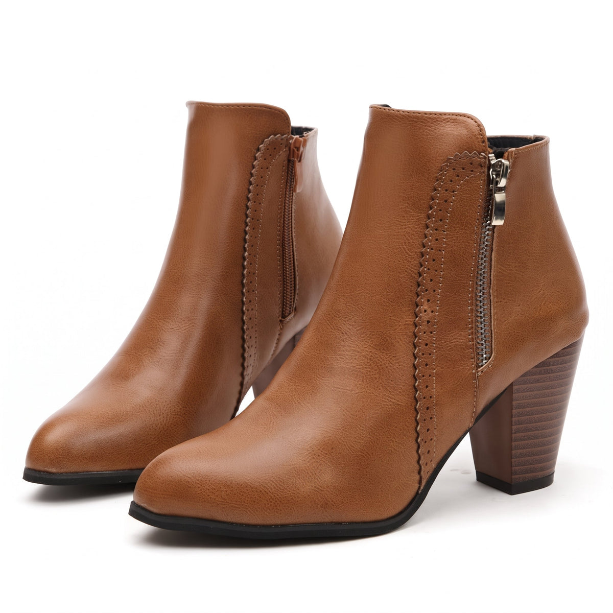 Lena – Elegant Ankle Boots - Boots - Brown - Davies & Cooper