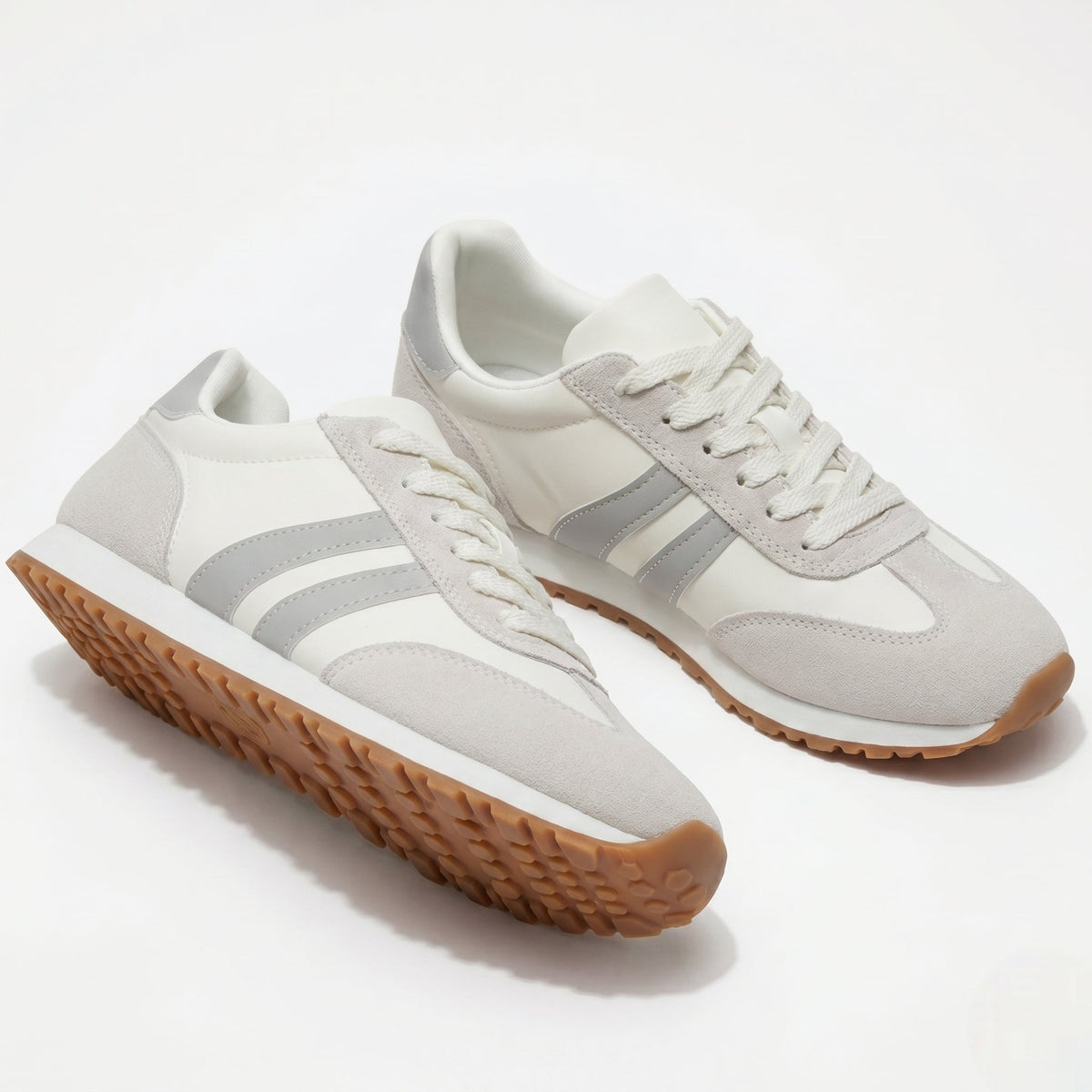 Lily – Women's Comfortable Orthopaedic Trainers - Sneakers - Grey - Davies & Cooper