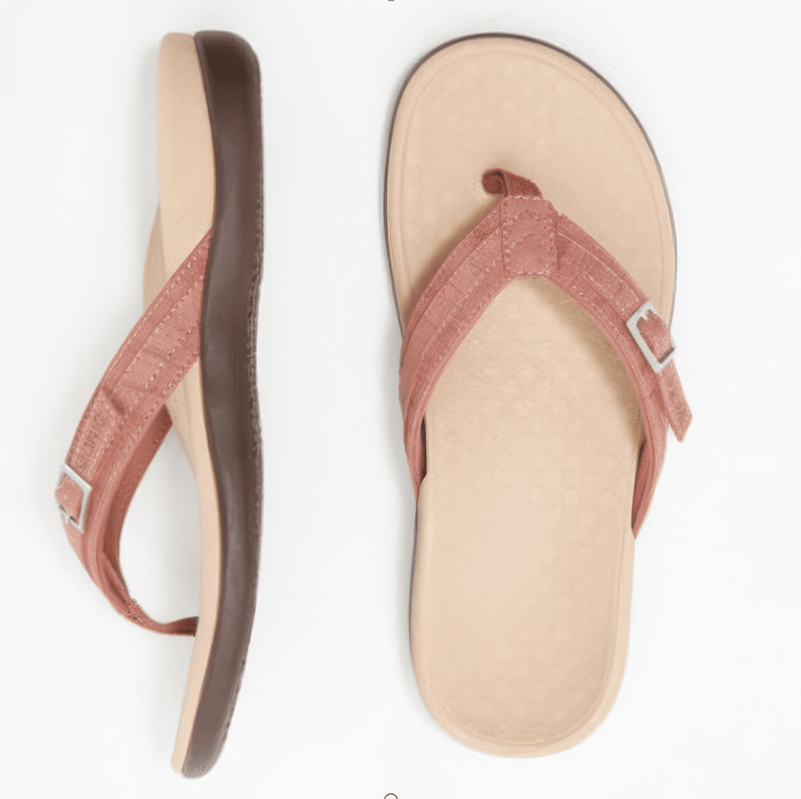 Liselotte - Women's Summer Orthopaedic Toe Post Sandals - Sandals - Pink - Davies & Cooper