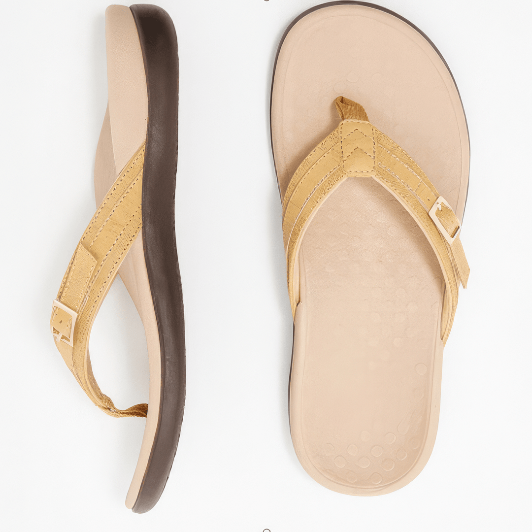 Liselotte - Women's Summer Orthopaedic Toe Post Sandals - Sandals - Yellow - Davies & Cooper