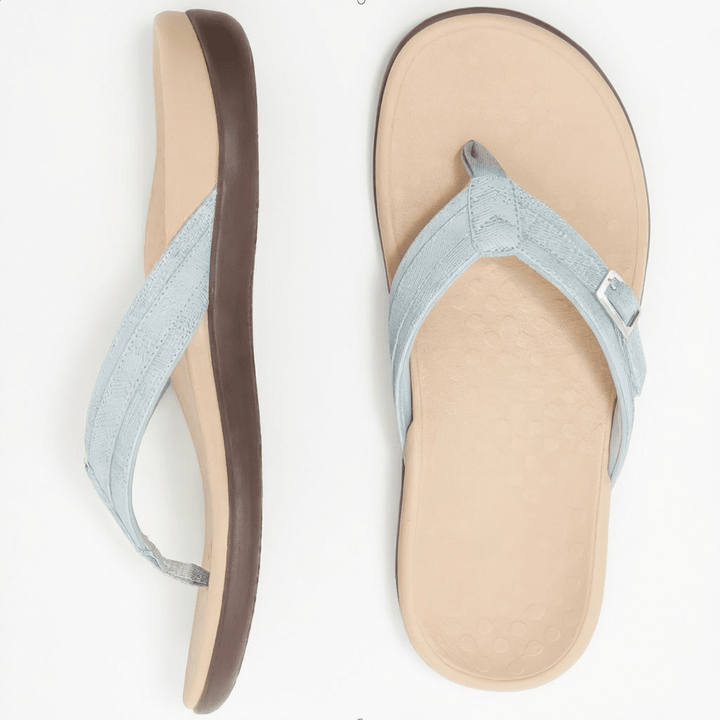 Liselotte - Women's Summer Orthopaedic Toe Post Sandals - Sandals - Sky Blue - Davies & Cooper