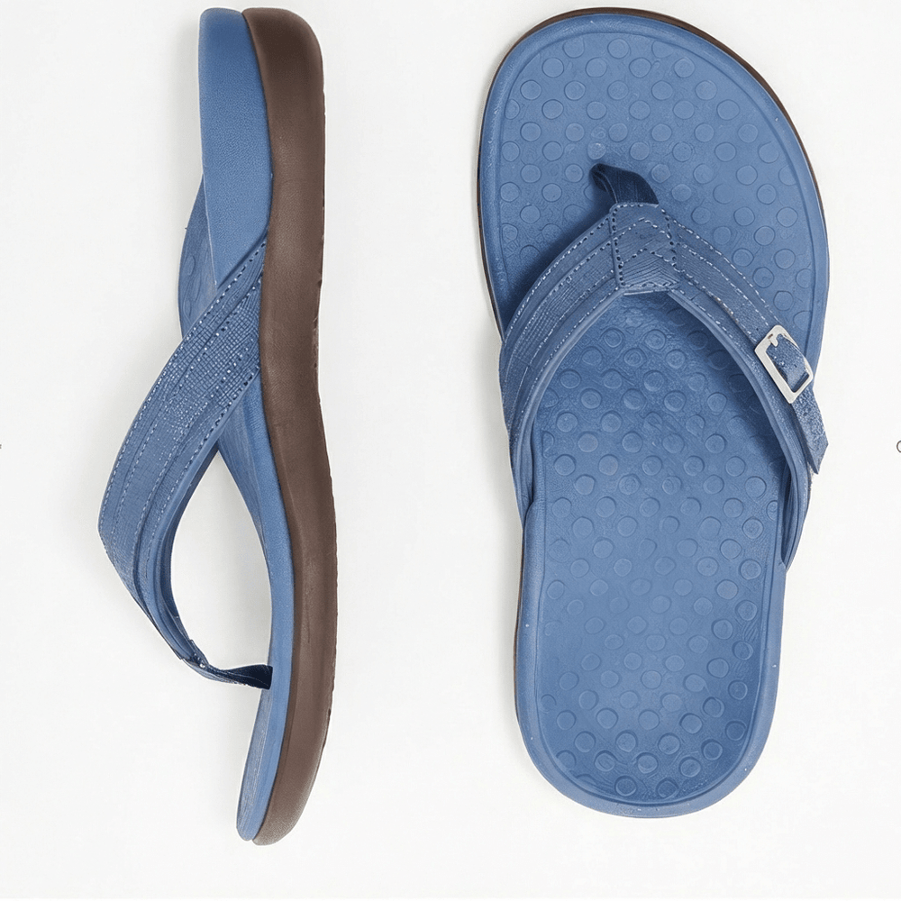 Liselotte - Women's Summer Orthopaedic Toe Post Sandals - Sandals - Dark Blue - Davies & Cooper