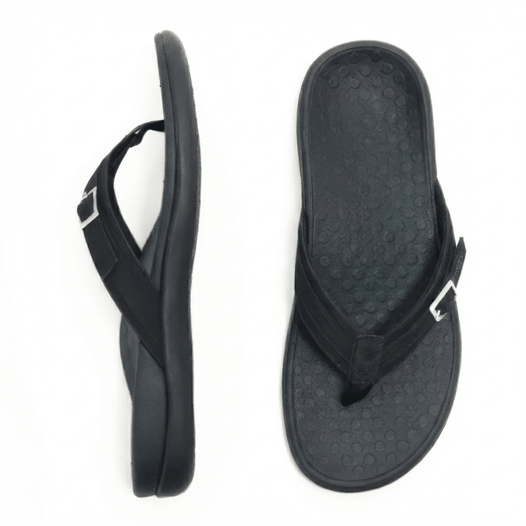 Liselotte - Women's Summer Orthopaedic Toe Post Sandals - Sandals - Black - Davies & Cooper