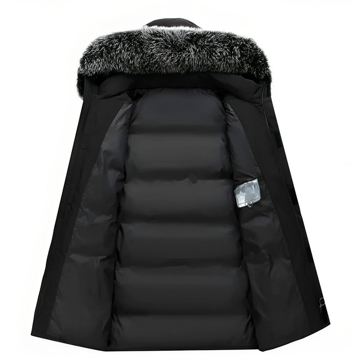 Lukas – Water-Repellent Winter Parka Jacket with Hood - Jackets - Black - Davies & Cooper