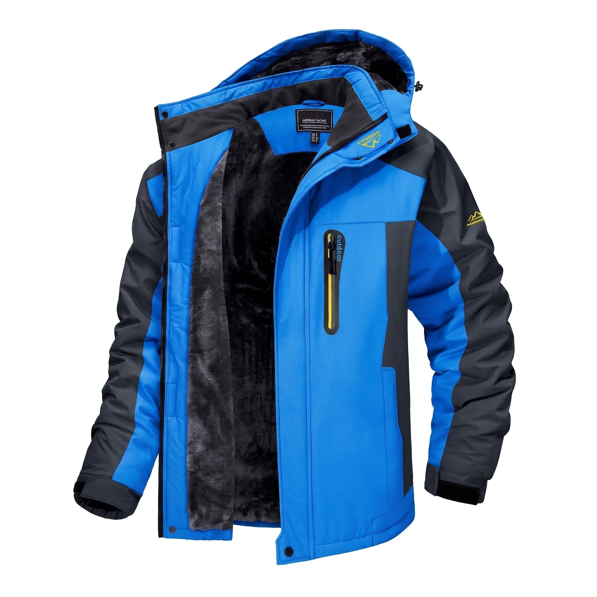 Marcus - Men's Hooded Parka Jacket with Zip Pockets - Parkas - Blue - Davies & Cooper