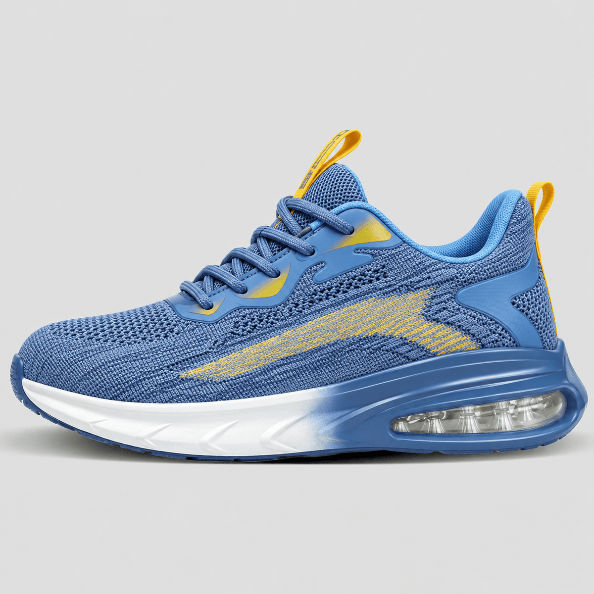 Marcus - Men's Orthopaedic Lace-Up Trainers with Cushioned Sole - Sneakers - Blue - Davies & Cooper