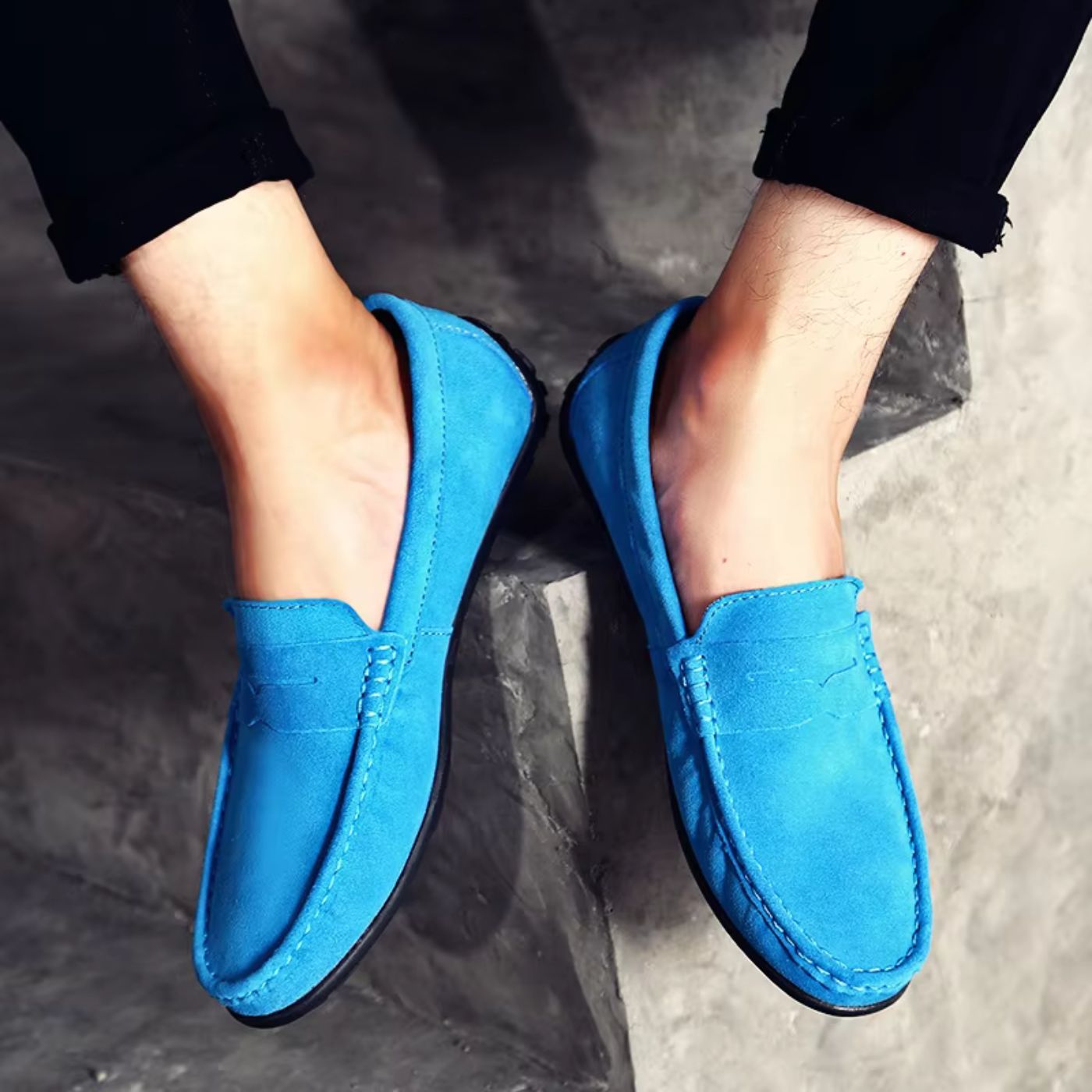 Marcus - Men's Slip-On Penny Loafers with Round Toe