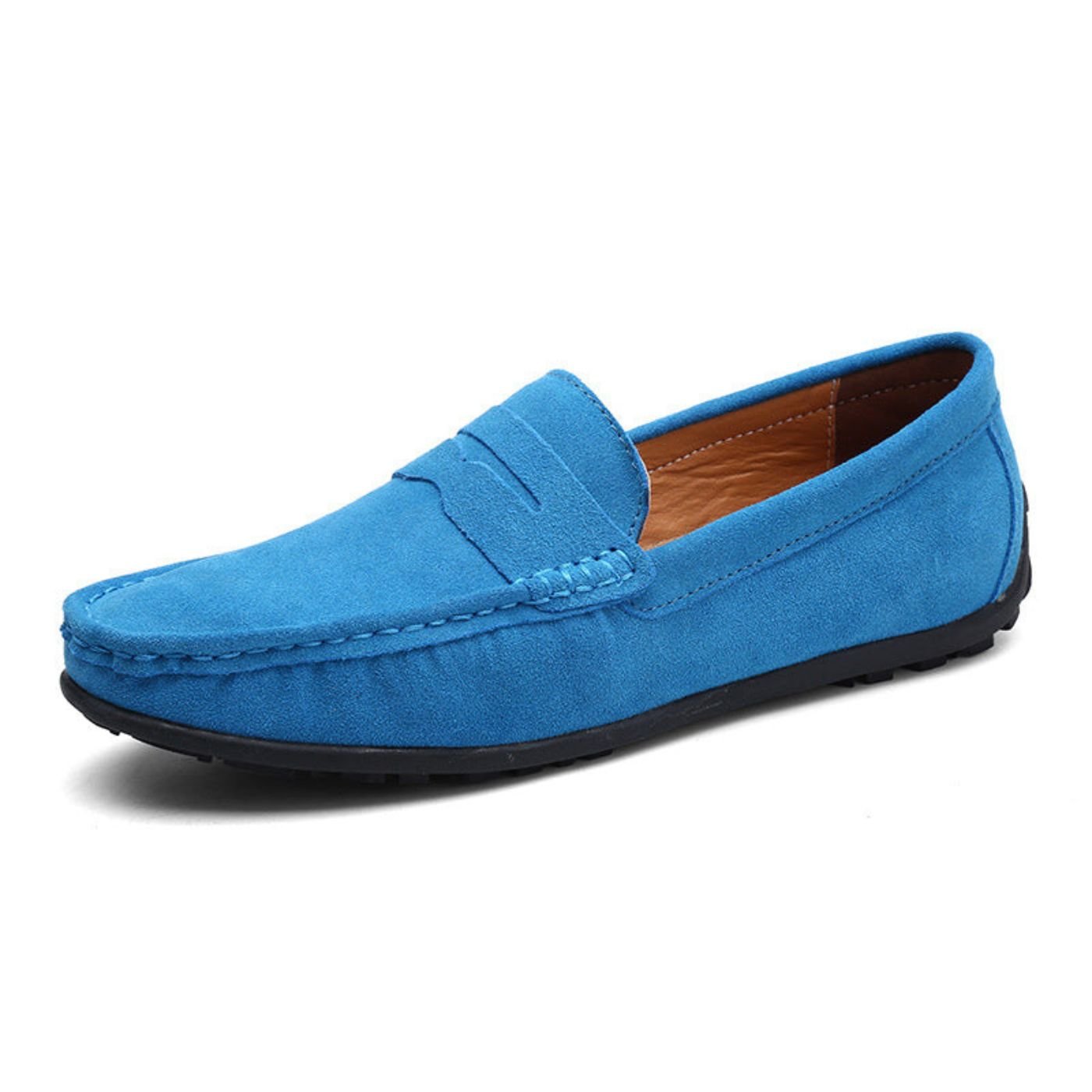 Marcus - Men's Slip-On Penny Loafers with Round Toe