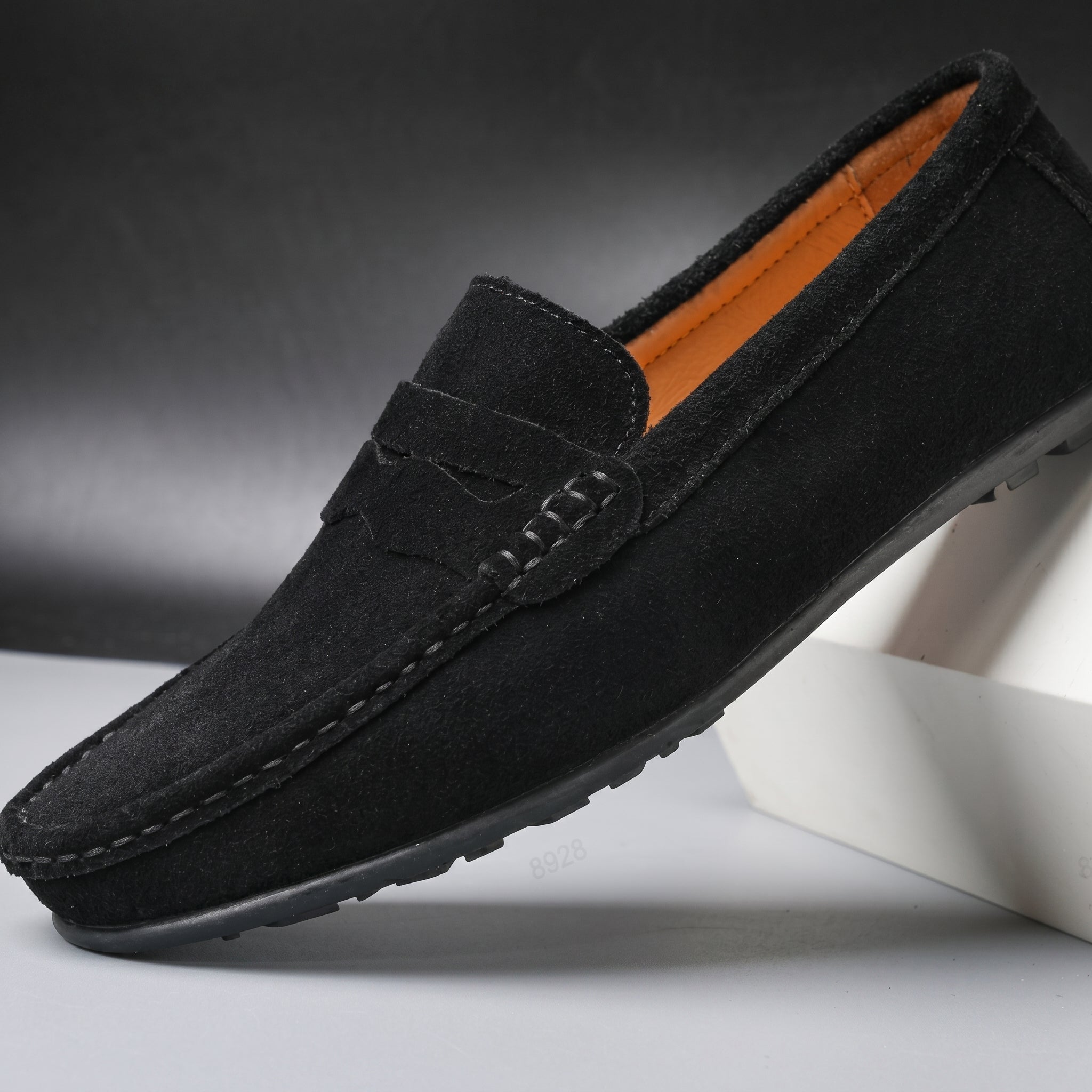 Marcus - Men's Slip-On Penny Loafers with Round Toe