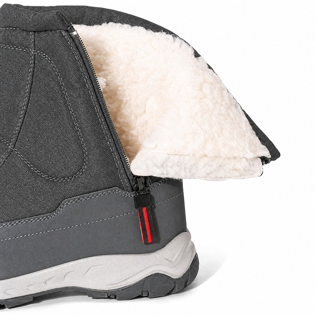 Marcus - Men's Waterproof Non-Slip Snow Boots with Side Zip Closure - Boots - Dark Grey - Davies & Cooper