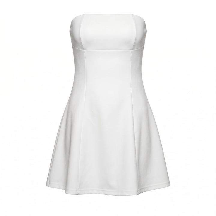 Nova – Women's Strapless Party Mini Dress - Mini Dresses - White - Davies & Cooper