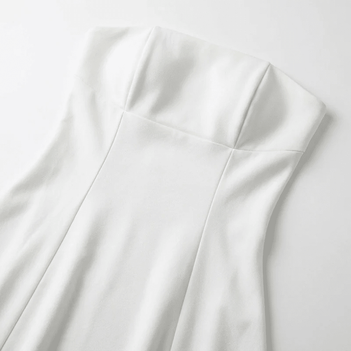 Nova – Women's Strapless Party Mini Dress - Mini Dresses - White - Davies & Cooper