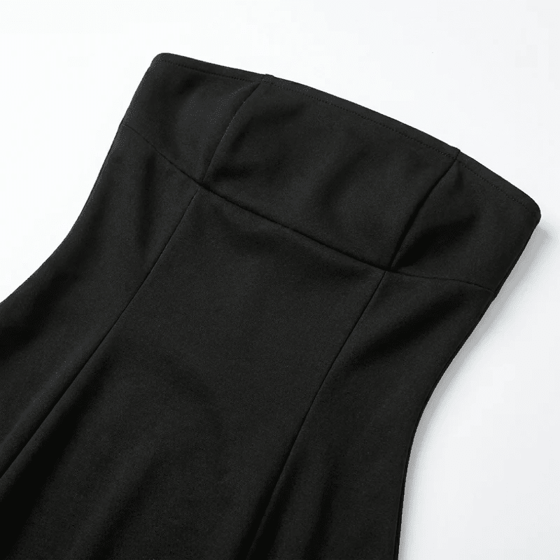 Nova – Women's Strapless Party Mini Dress - Mini Dresses - Black - Davies & Cooper