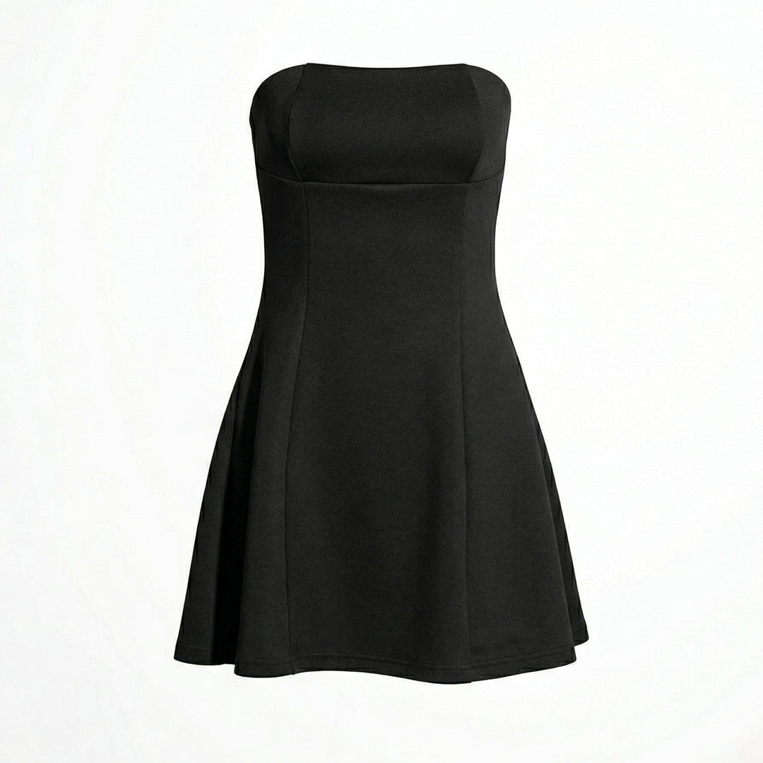 Nova – Women's Strapless Party Mini Dress - Mini Dresses - Black - Davies & Cooper