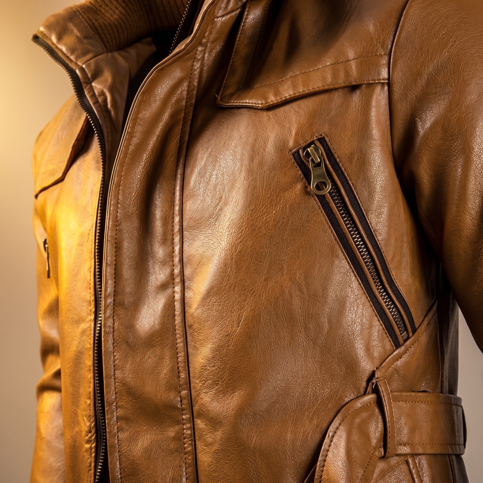 Oliver - Men's Hooded Longline Jacket with Zip Pockets - Coats & Jackets - Brown - Davies & Cooper
