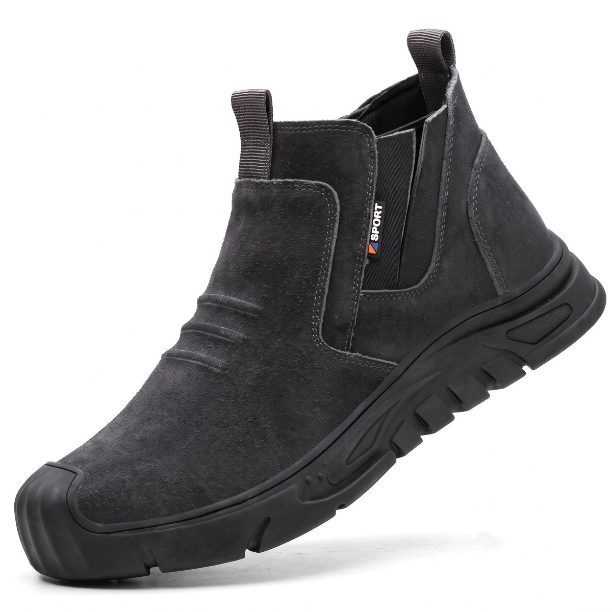 Oliver - Men's Steel Toe Chelsea Safety Boots with Non-Slip Sole - Safety Boots - Black - Davies & Cooper