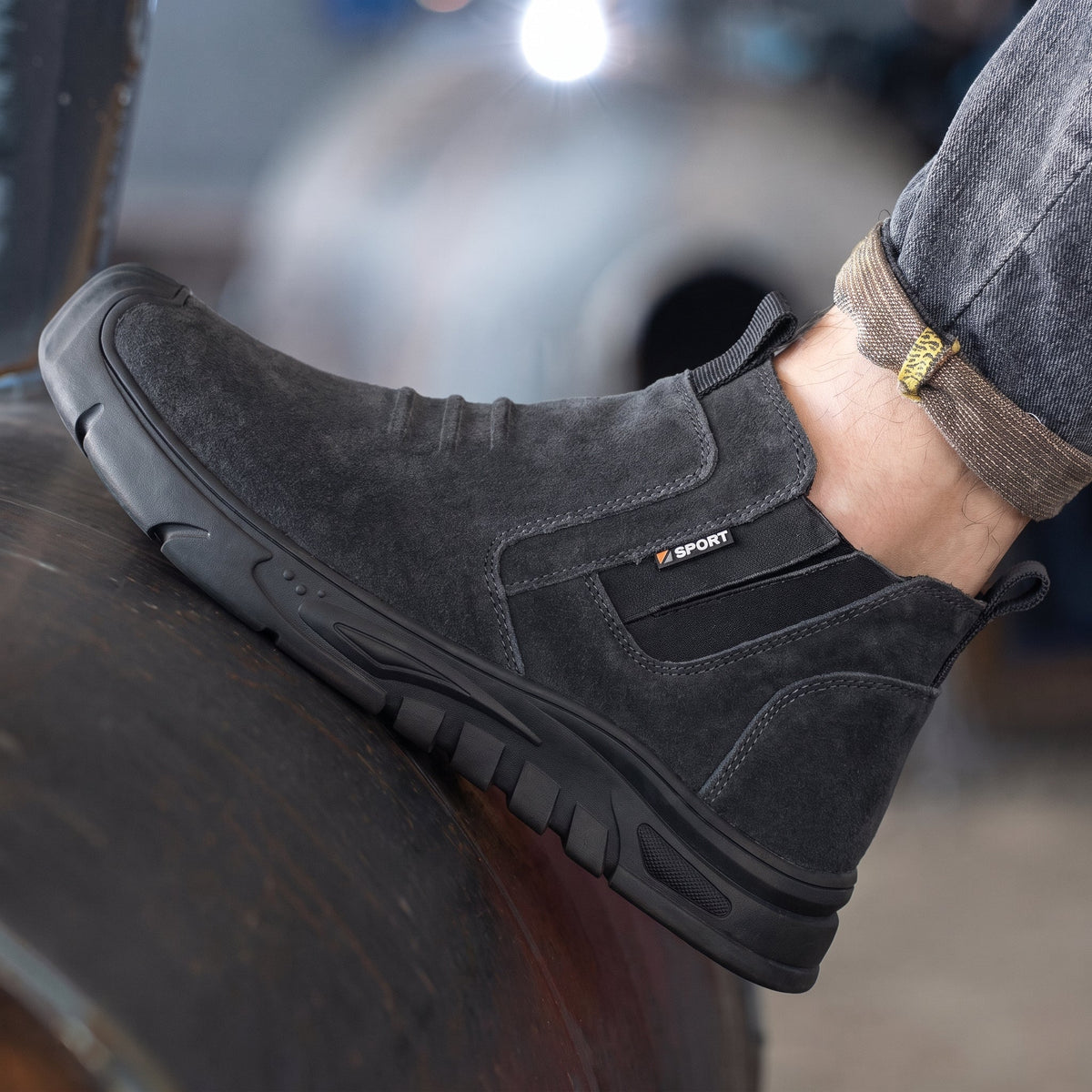 Oliver - Men's Steel Toe Chelsea Safety Boots with Non-Slip Sole - Safety Boots - Black - Davies & Cooper