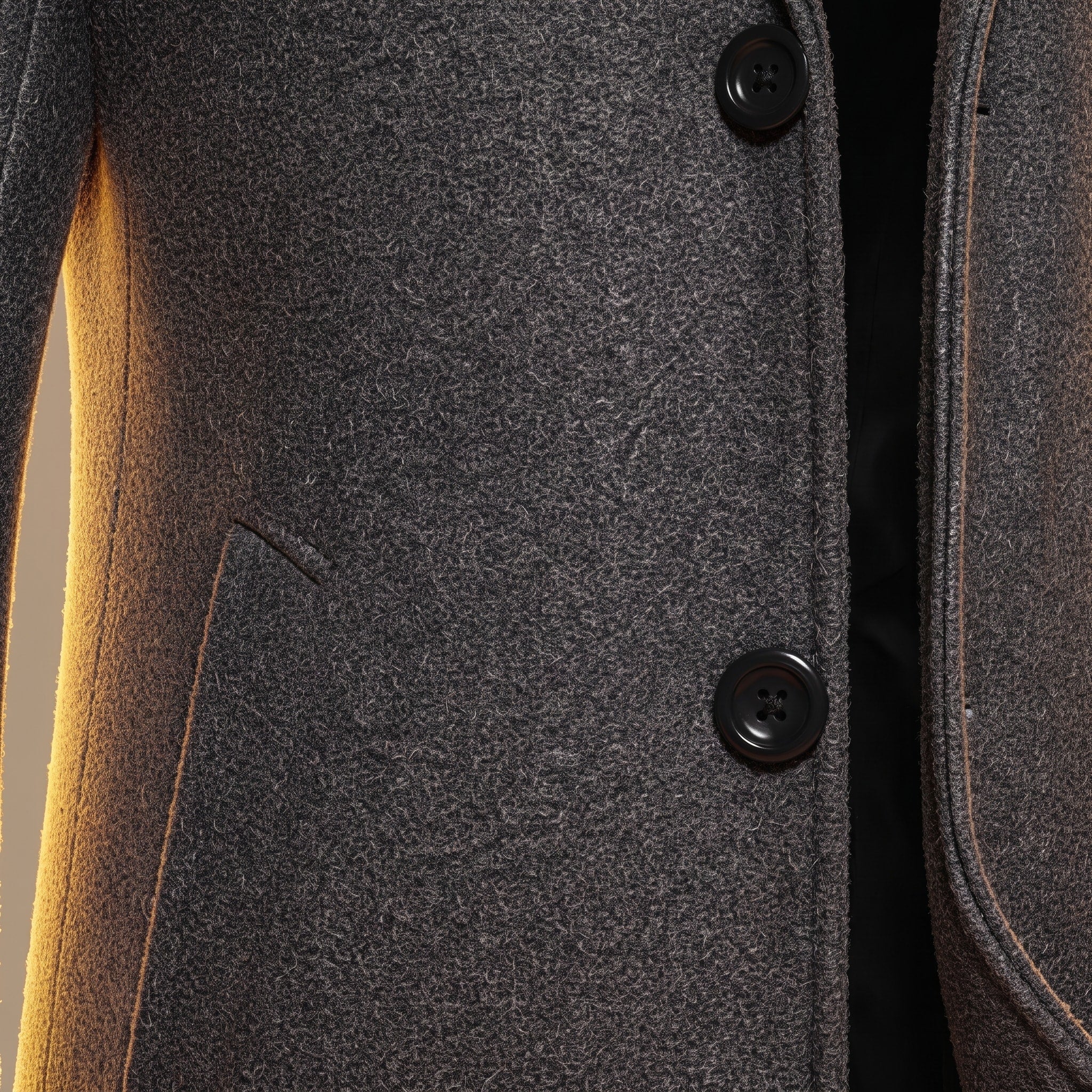 Oliver - Men's Tailored Longline Overcoat with Notch Lapel - Overcoats - Grey - Davies & Cooper
