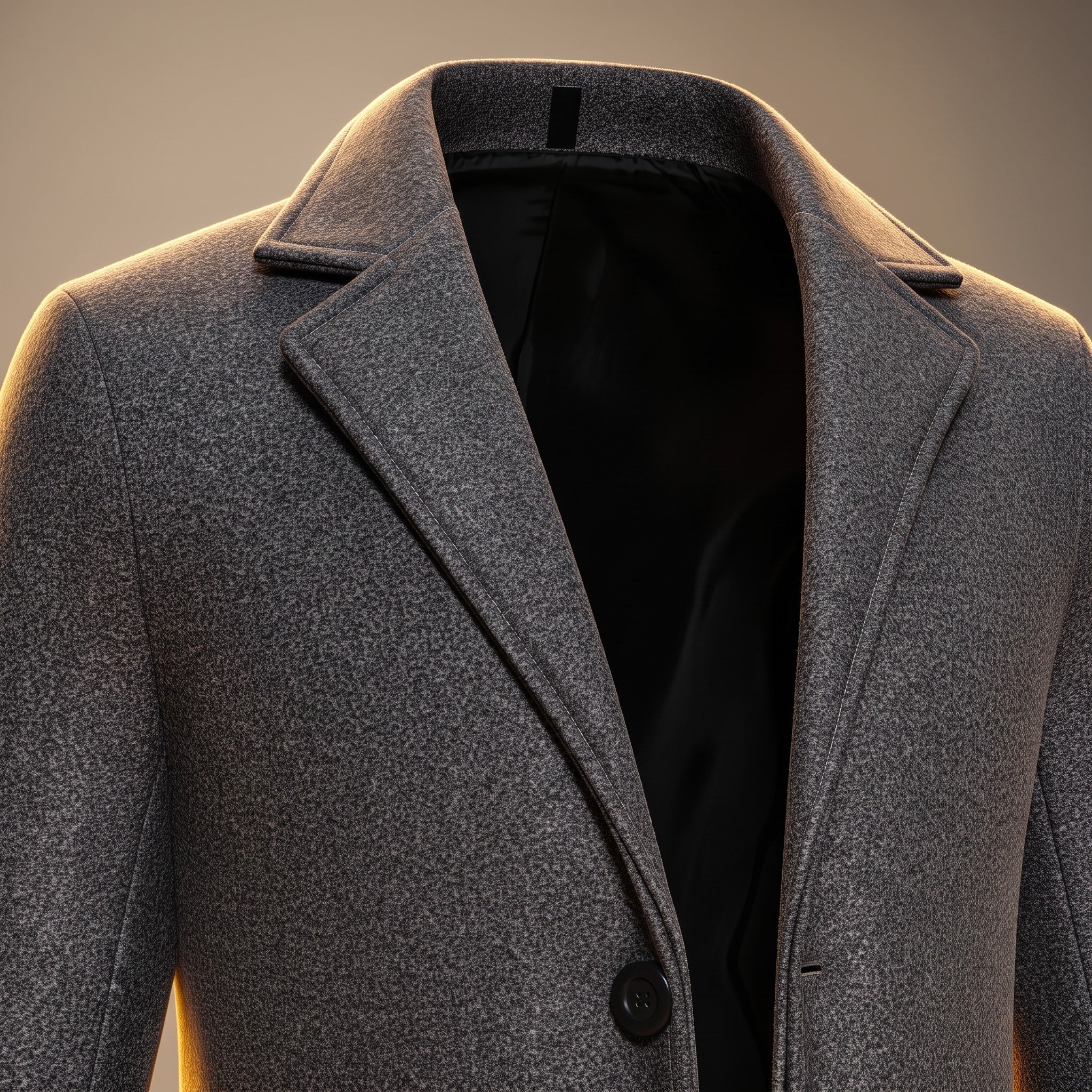 Oliver - Men's Tailored Longline Overcoat with Notch Lapel - Overcoats - Grey - Davies & Cooper