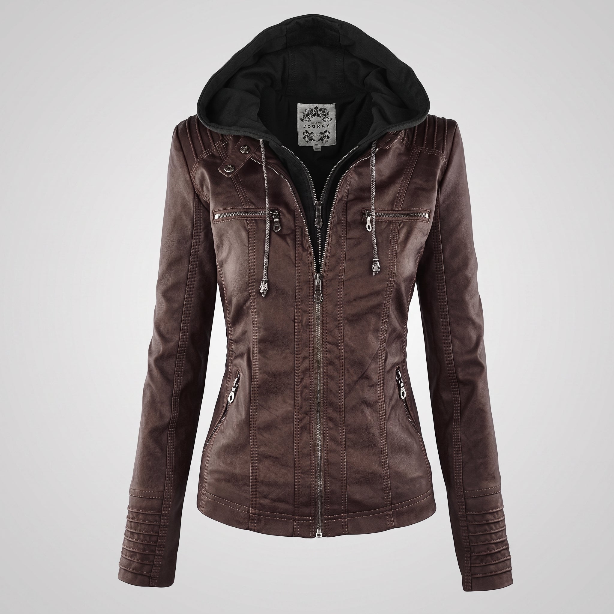 Olivia - Women's Slim Fit Hooded Transitional Jacket - Jackets - Coffee - Davies & Cooper