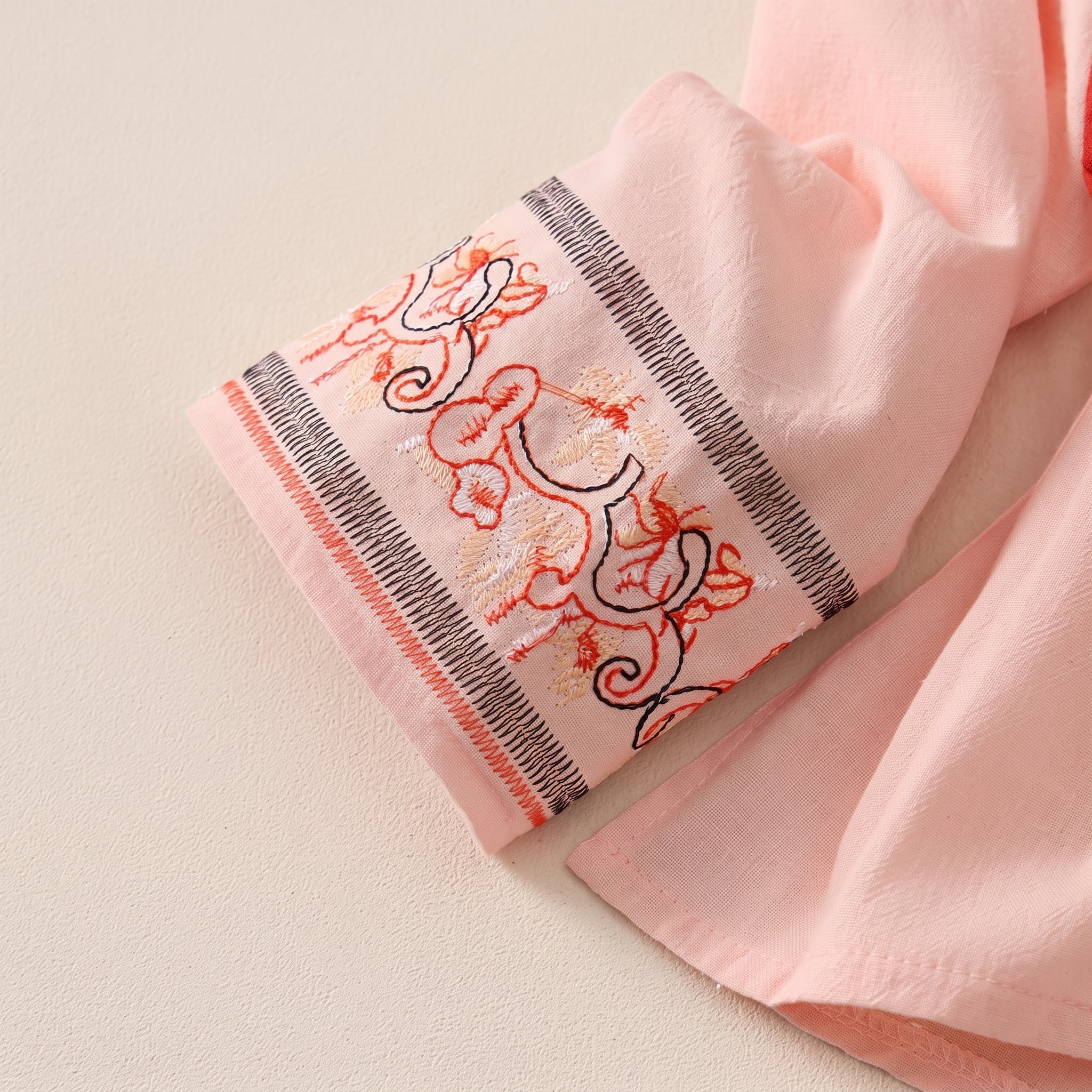 Olivia - Women's Summer Long Sleeve Wrap Tie Blouse - Blouse - Pink - Davies & Cooper