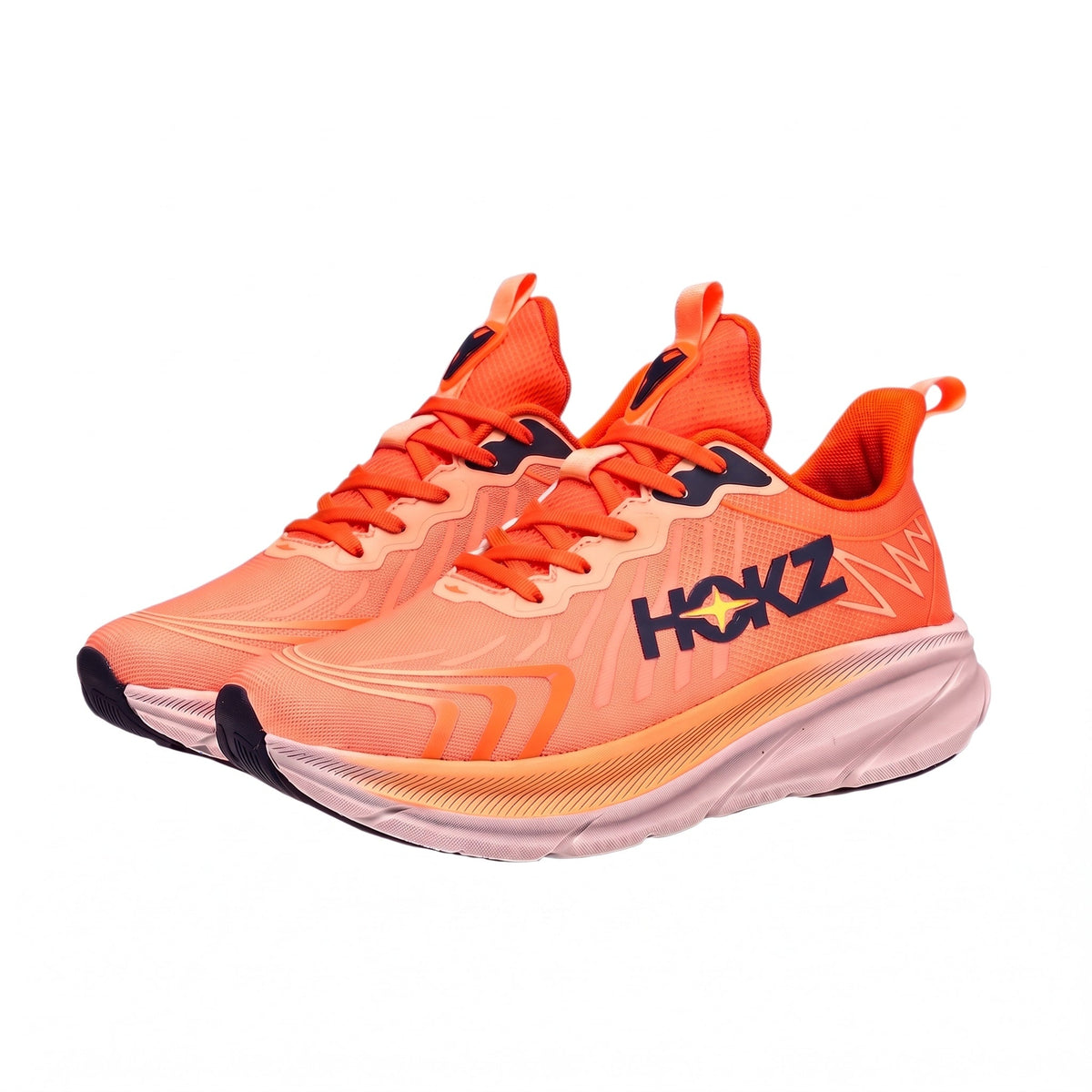 Oscar – Men's Breathable Orthopaedic Cushioned Sole Trainers - Athletic Shoes - Orange - Davies & Cooper